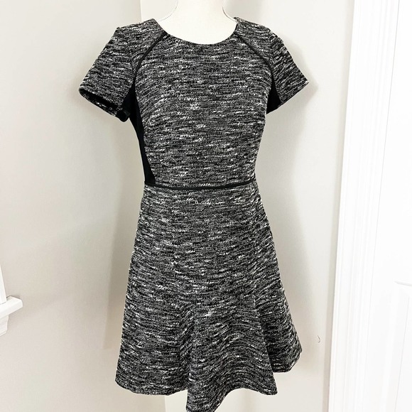 J. Crew Gray Tweed Skater Dress - Picture 1 of 9